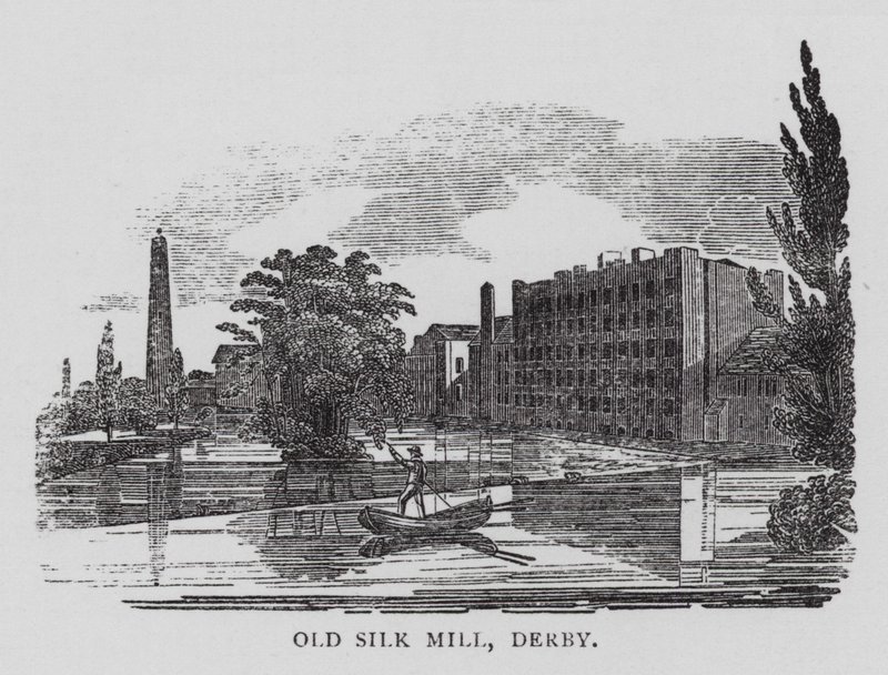 Old Silk Mill, Derby (gravering) av English School