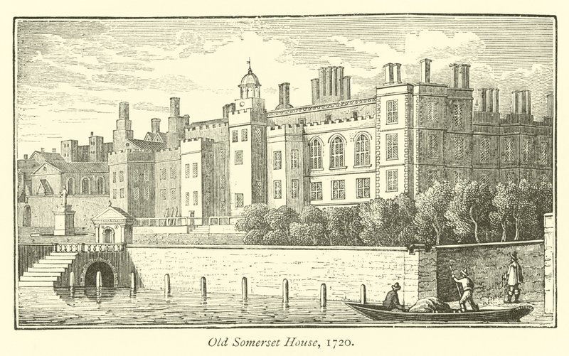 Old Somerset House, 1720 av English School