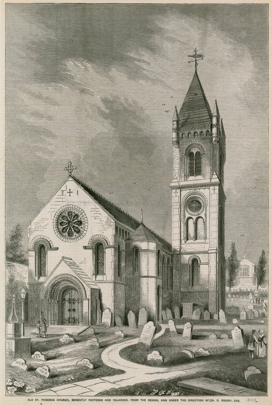 Old St Pancras Church, London, nylig restaurert og utvidet av English School