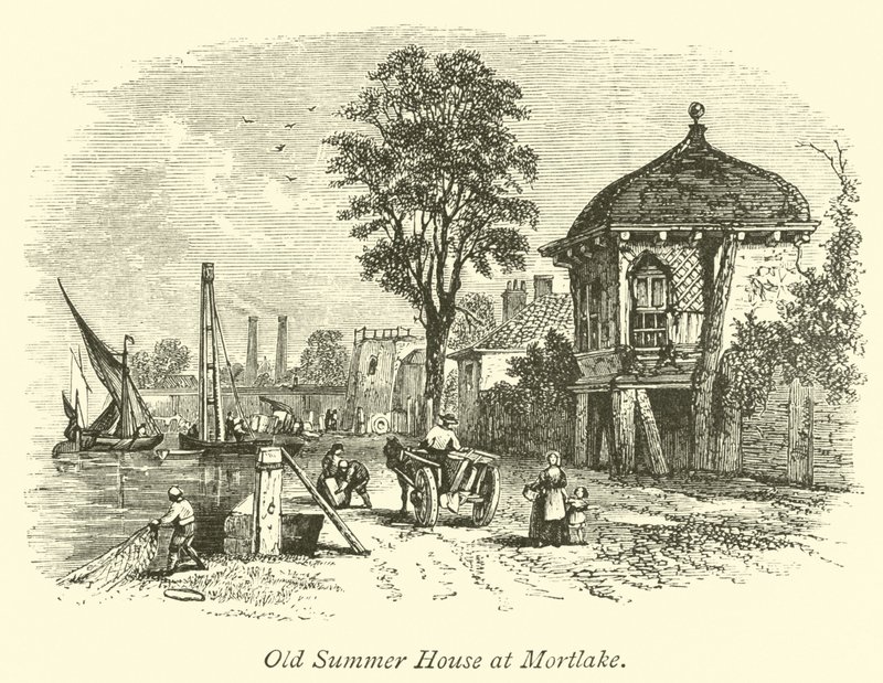 Gammelt sommerhus ved Mortlake av English School