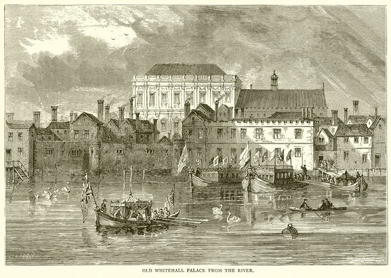 Old Whitehall Palace fra elven av English School