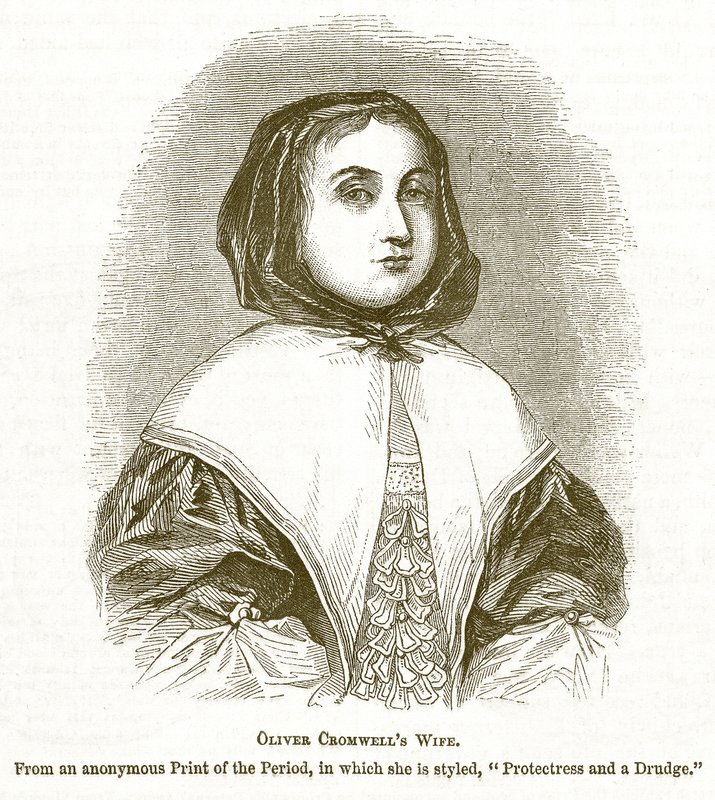 Oliver Cromwells kone, illustrasjon fra The Pictorial History of England av English School