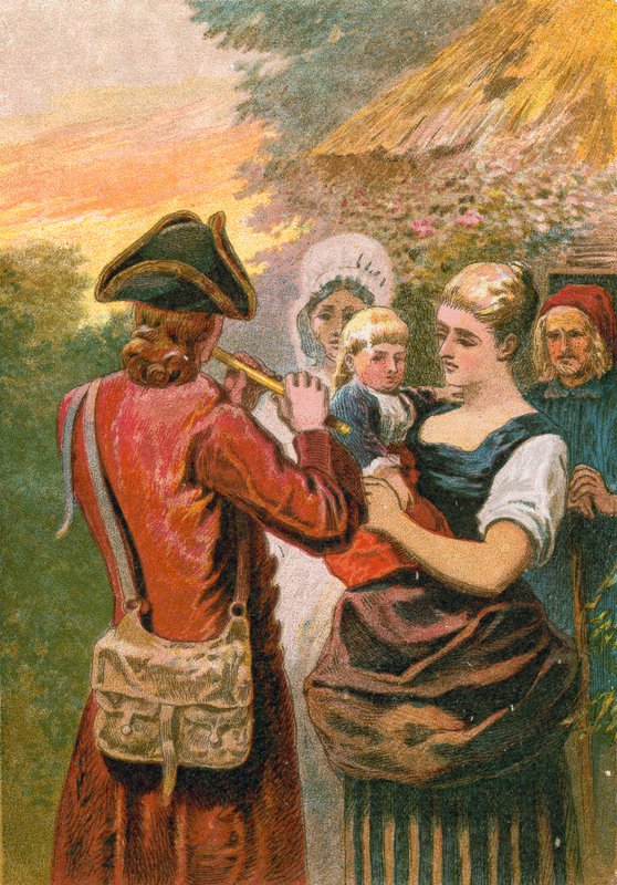 Oliver Goldsmith på sine reiser av English School