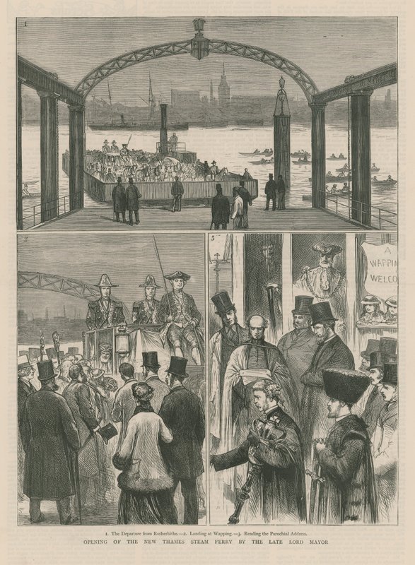 Åpning av den nye Thames dampfergen av English School