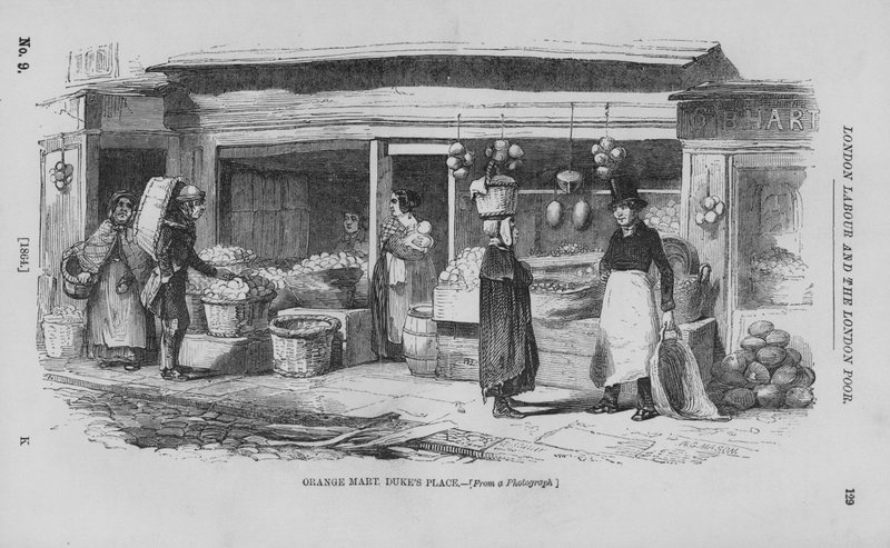 Orange Mart, Duke's Place (gravering) av English School