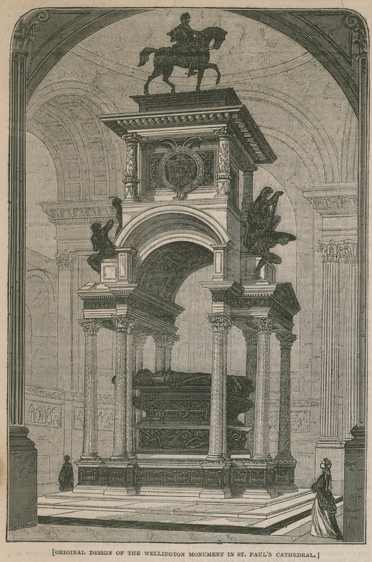 Original design av Wellington-monumentet av English School