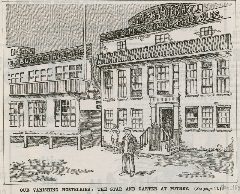 Våre forsvinnende herberger: The Star og Garter på Putney av English School