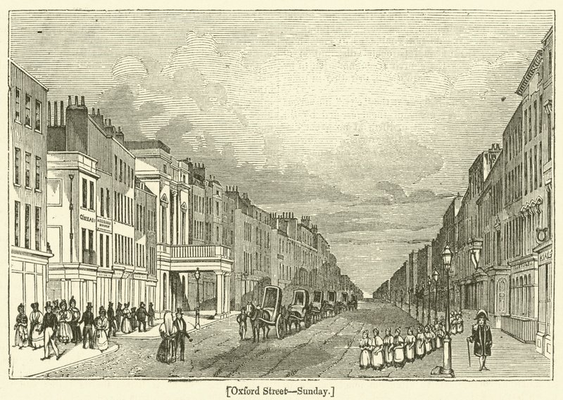 Oxford Street, søndag (gravering) av English School