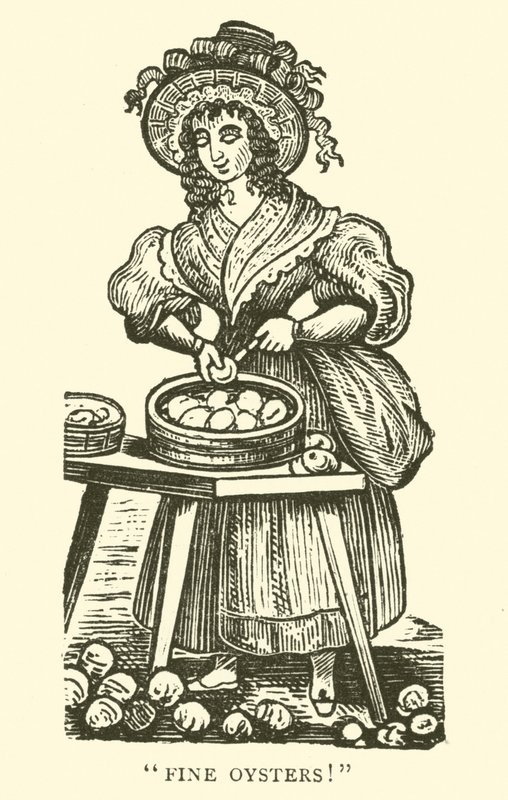 Østersselger (tresnitt) av English School