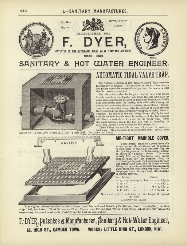 Side fra arkitektens, landmålerens og ingeniørens kompendium 1892 (gravering) av English School
