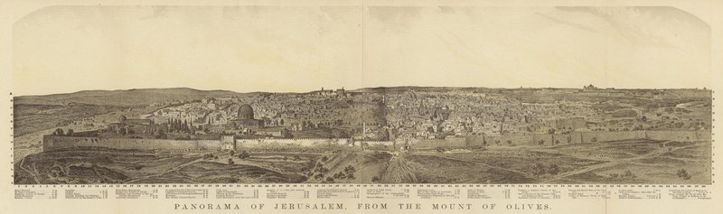 Panorama av Jerusalem fra Oljeberget av English School