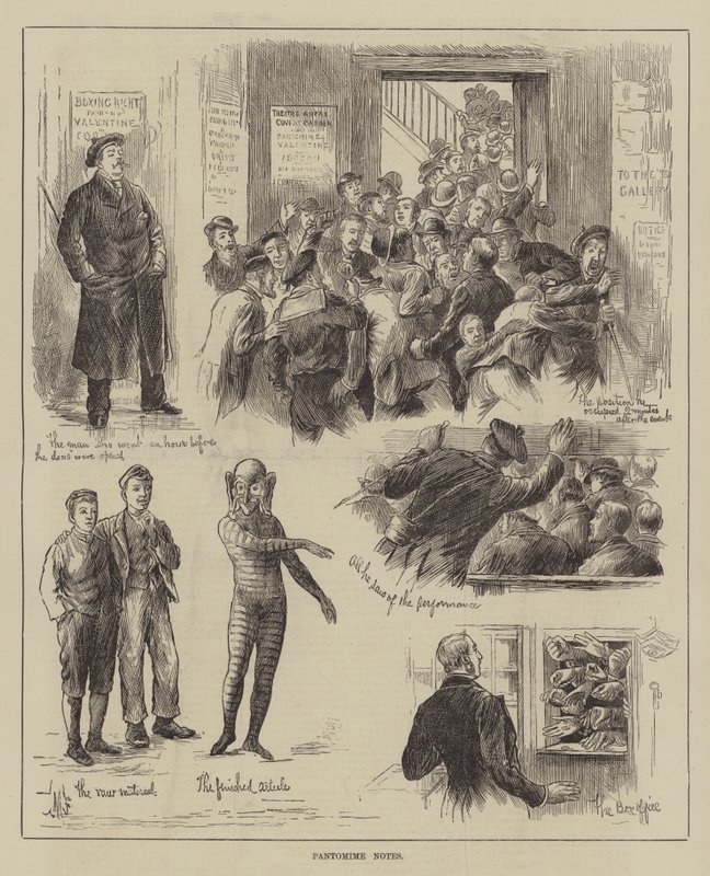 Pantomime-notater (gravering) av English School