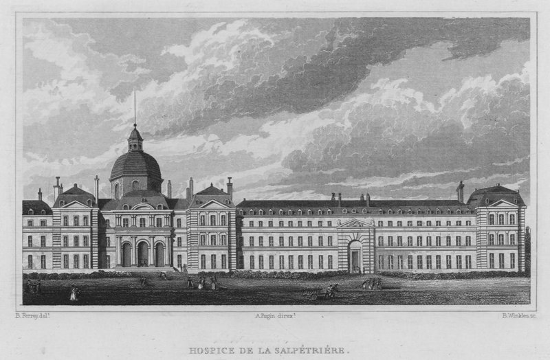 Paris, Hospice De La Salpetriere (gravering) av English School