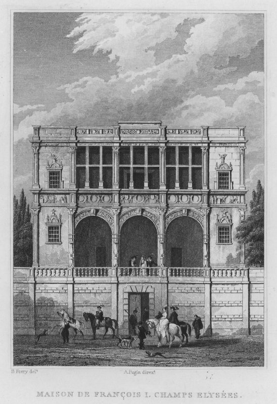 Paris, House of Francois I, Champs Elysees (gravering) av English School
