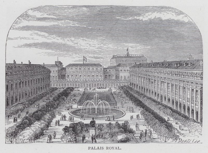 Paris, Palais Royal (gravering) av English School
