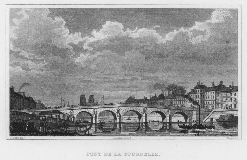Paris, Pont De La Tournelle (gravering) av English School