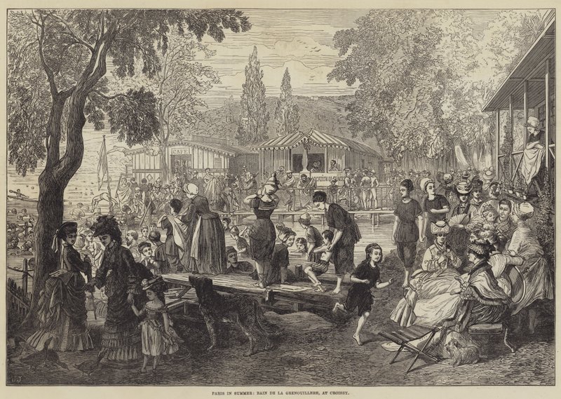Paris om sommeren, Bain de la Grenouillere, ved Croissy av English School