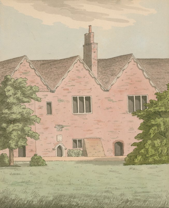 En del av Bishops Palace i Fulham, London av English School