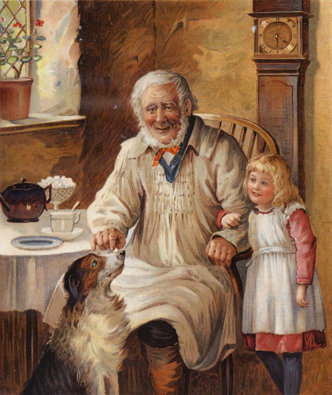 Tålmodighet og tillit (farge litho) av English School