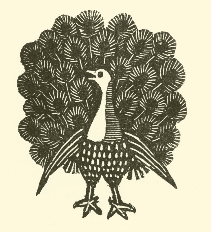 Påfugl (tresnitt) av English School