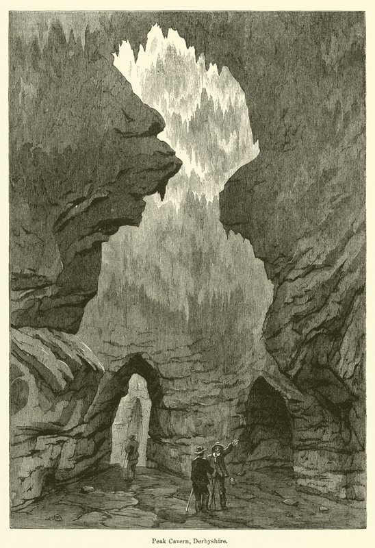 Peak Cavern, Derbyshire (gravering) av English School