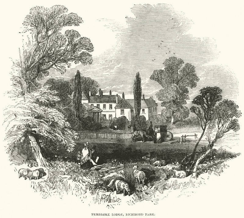 Pembroke Lodge, Richmond Park (gravering) av English School