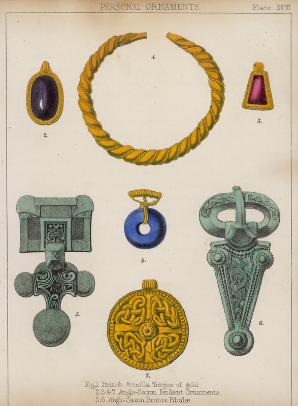 Personlige ornamenter (farge litho) av English School