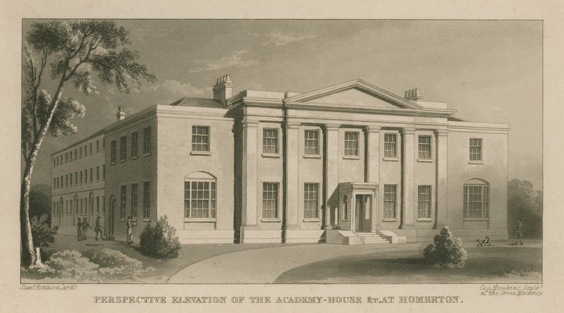Perspektivhøyde av Academy House på Homerton av English School