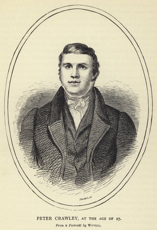 Peter Crawley, i en alder av 27, Fra et portrett av Wyvill av English School
