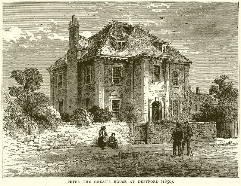 Peter den stores hus i Deptford (1850) av English School
