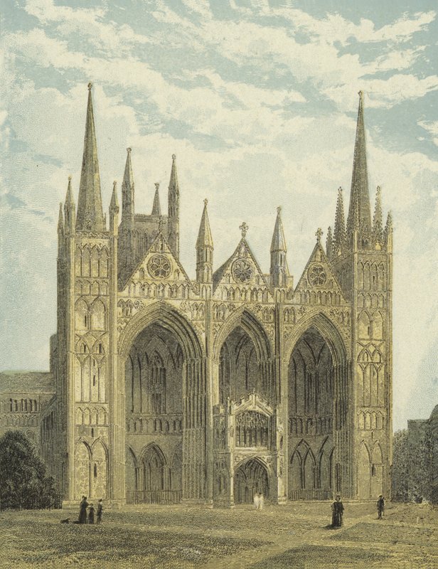 Peterborough katedral, vestfronten av English School