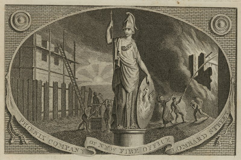 Phoenix Company; Nytt brannkontor, Lombard Street, London av English School