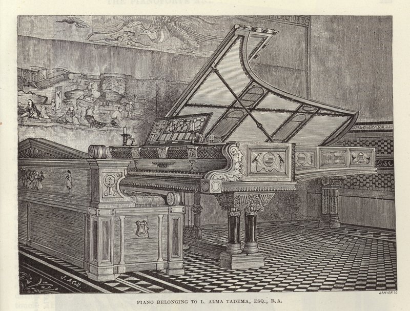 Piano som tilhører Lawrence Alma-Tadema av English School