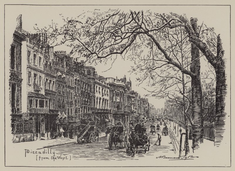 Piccadilly, fra vesten (gravering) av English School