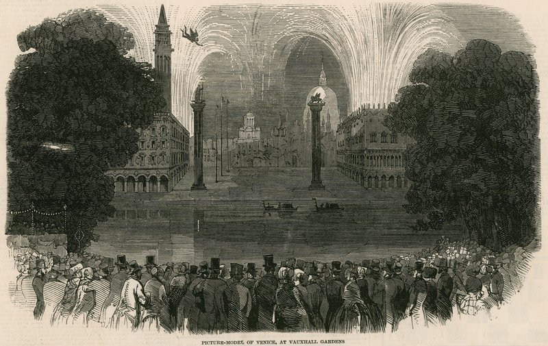 Bildemodell av Venezia ved Vauxhall Gardens, London av English School