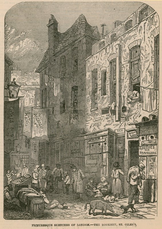 Pittoreske skisser av London - The Rookery, St Giles av English School