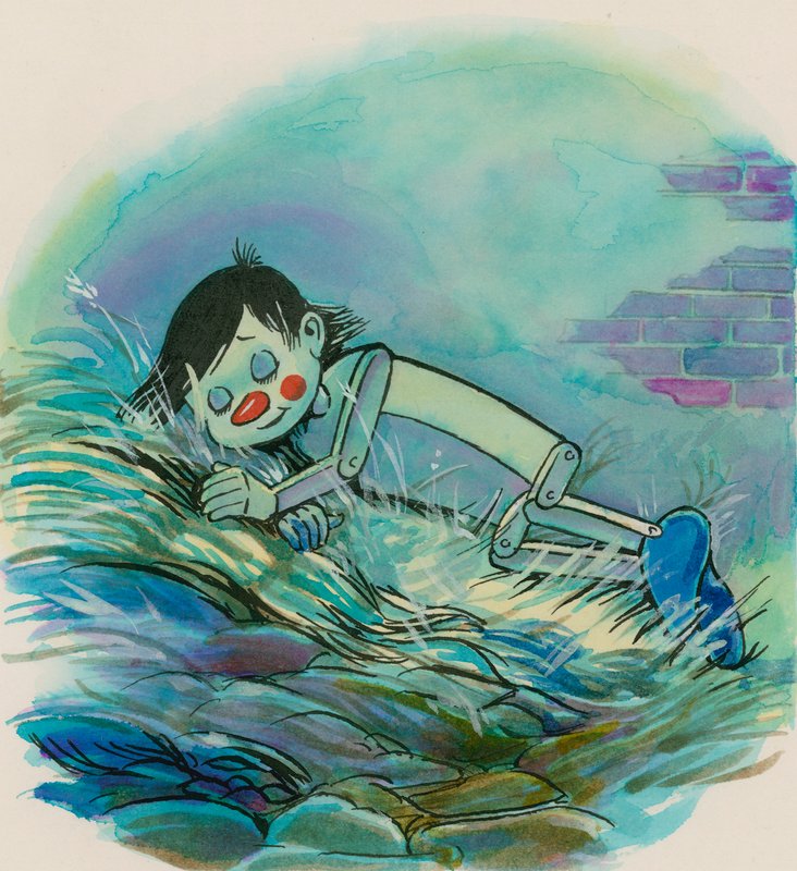 Pinocchio (gouache på papir) av English School