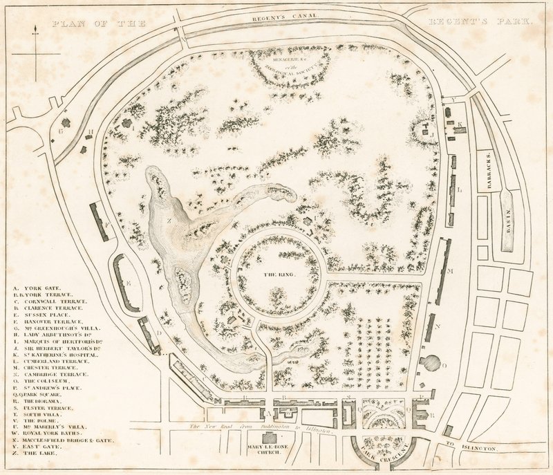 Plan for Regents Park, London av English School