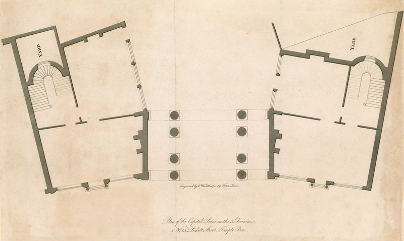 Plan for hovedstadsprisen, 13 Pickett Street, Temple Bar, London av English School