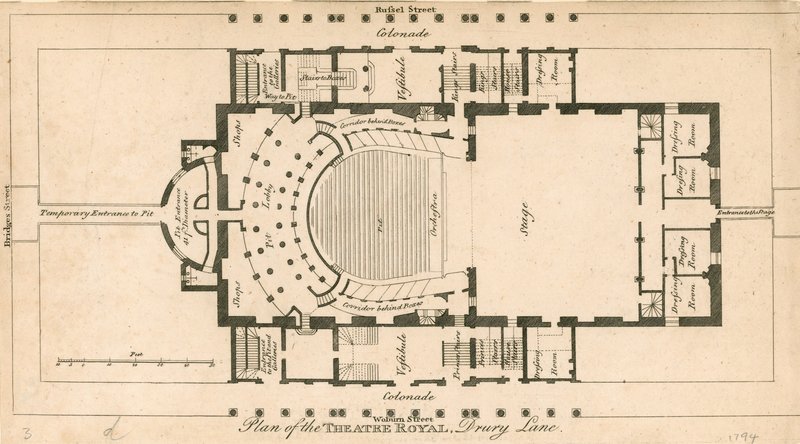 Plan for Theatre Royal, Drury Lane, London av English School