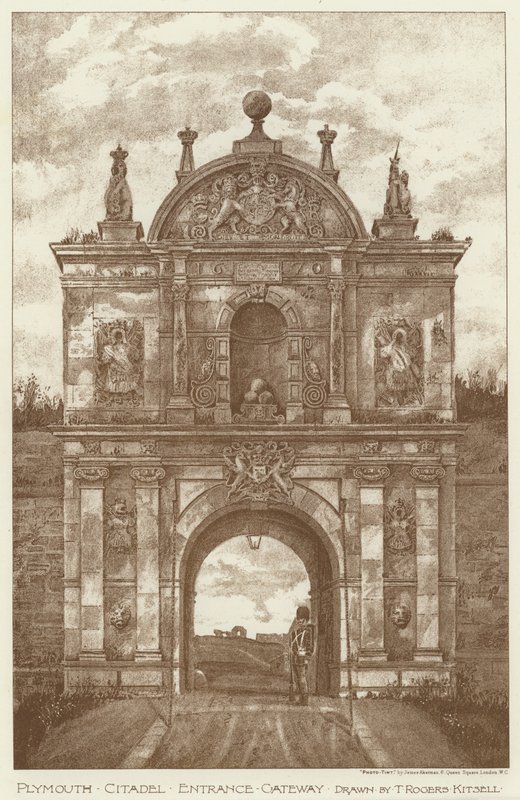 Plymouth Citadel, Entrance Gateway (litho) av English School