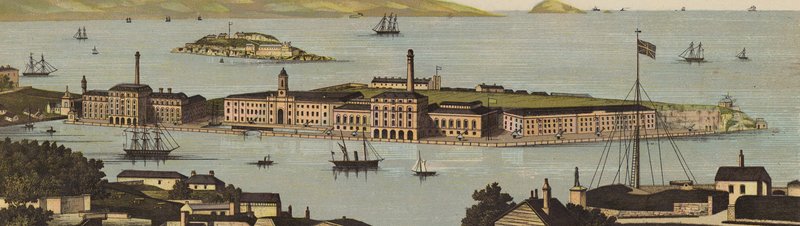 Plymouth: The Royal William Victualing Yard (litho i farge) av English School