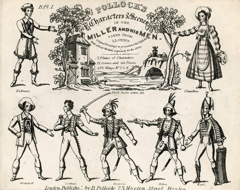 Pollocks karakterer og scener i Miller and His Men av English School