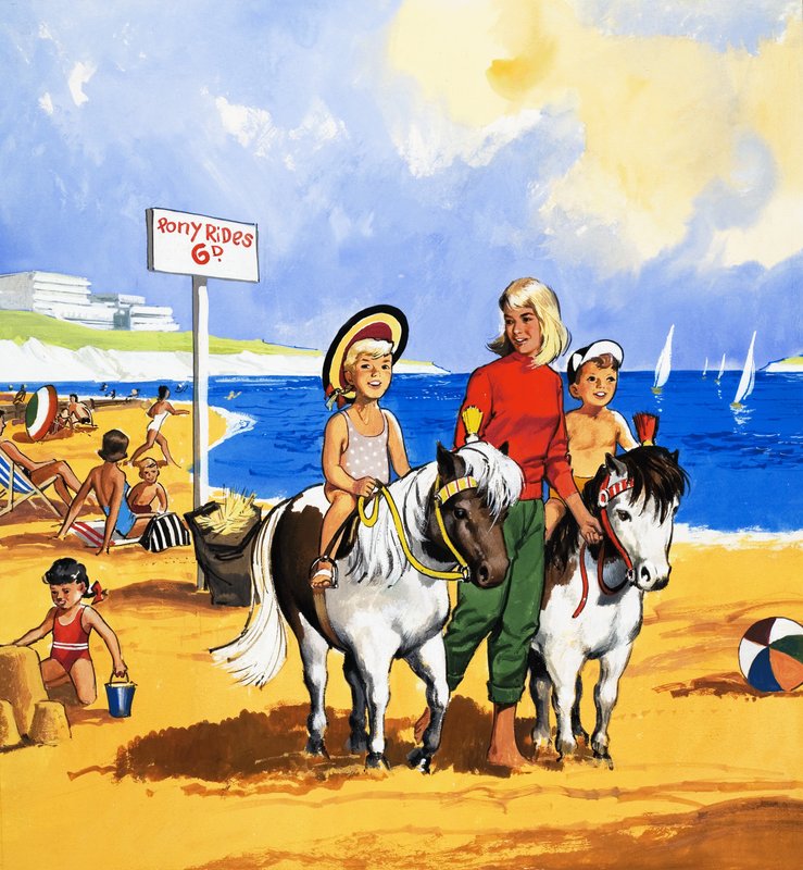 Ponniridning på stranden av English School