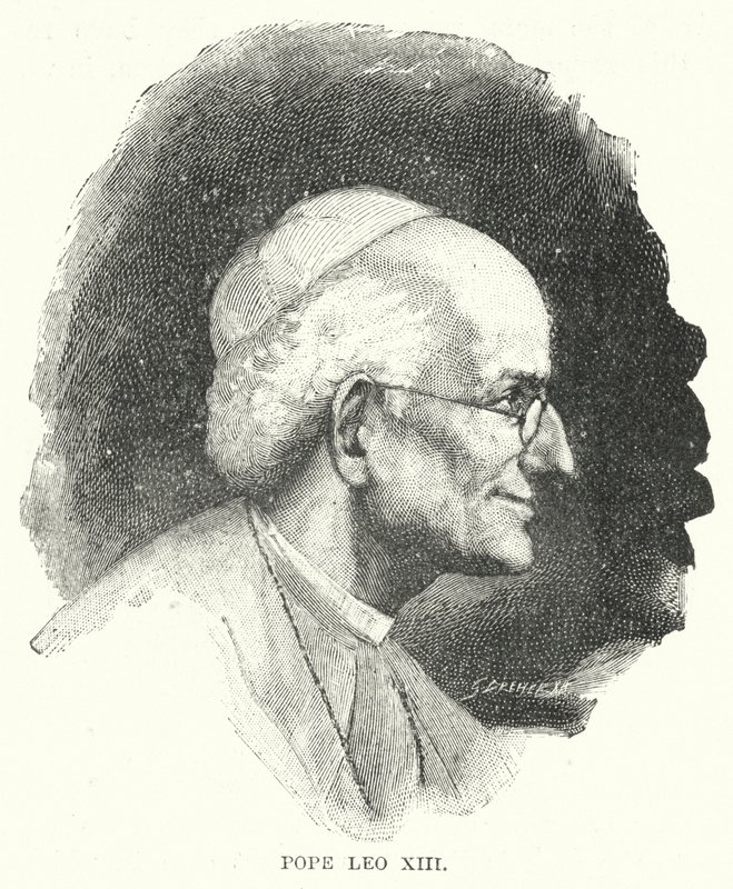 Pave Leo XIII (litho) av English School
