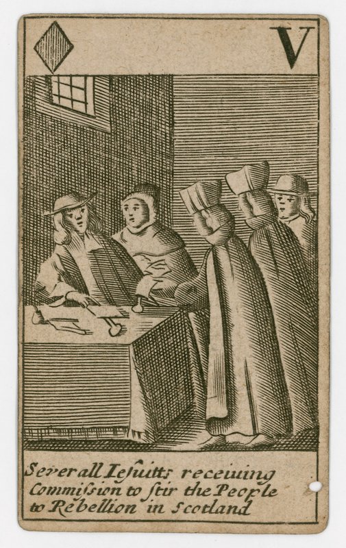 Popish Plot-spillekort av English School