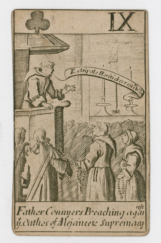 Popish Plot-spillekort av English School