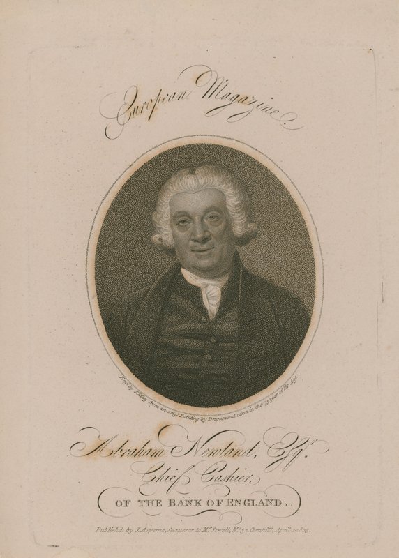 Portrett av Abraham Newland av English School