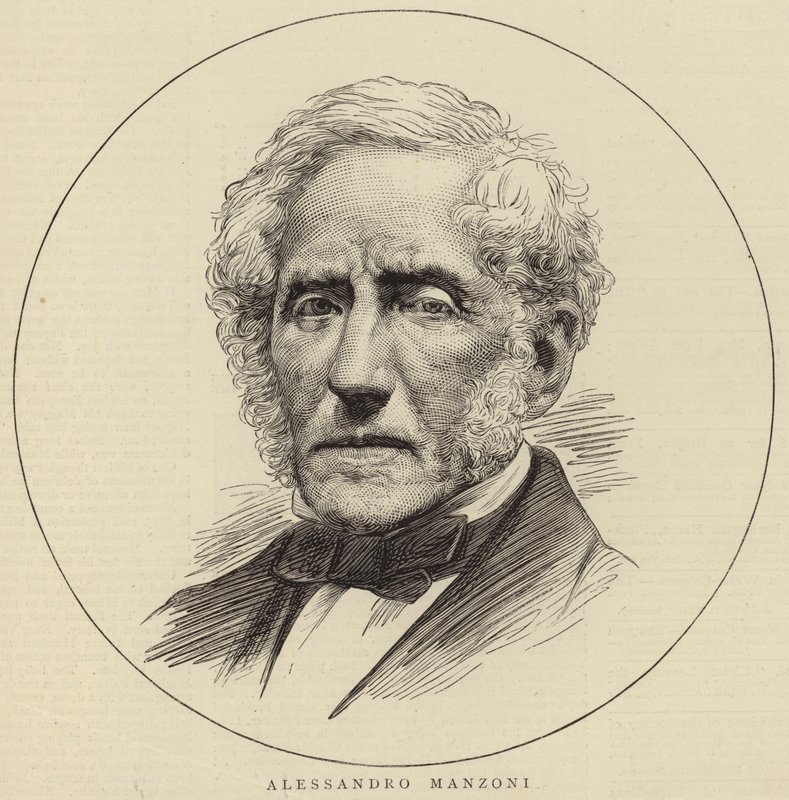 Portrett av Alessandro Manzoni av English School