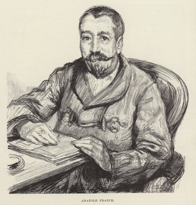 Portrett av Anatole France av English School